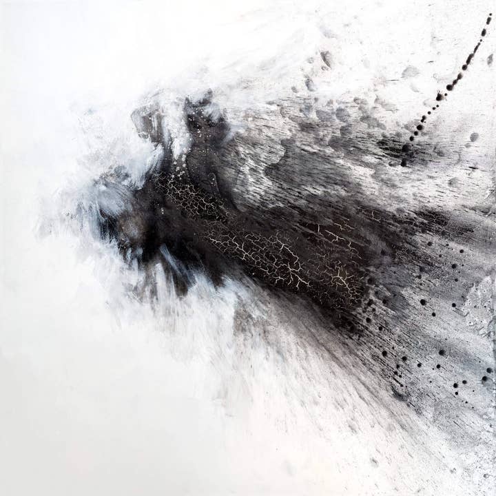 Black & Gray IV Fine Art Paper Print for wholesale by John Beard Fine Art