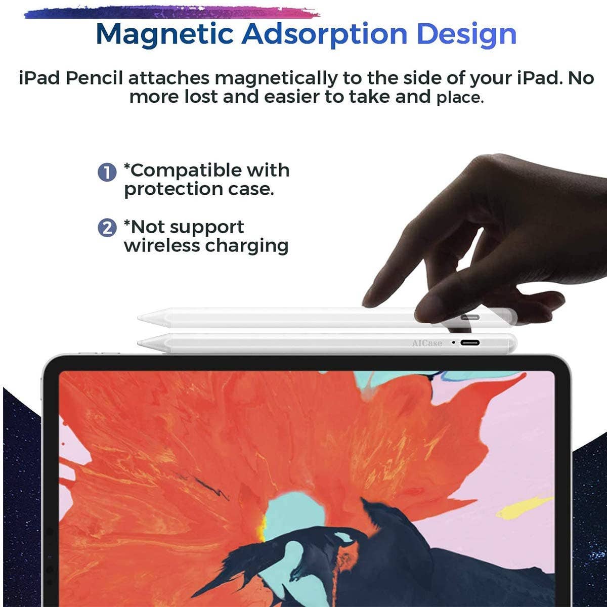 AICase - Wholesale Laptop/Tablet Case - Unisex - Stylus Pen for iPad with Palm Rejection Active Pencil for Precise Writing/Drawing5