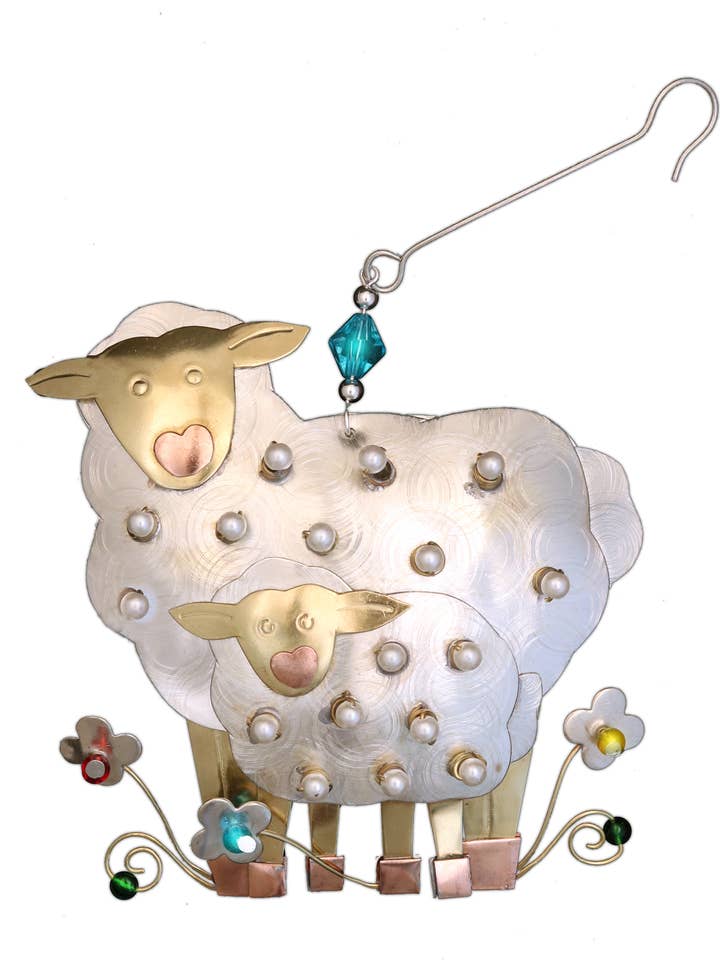 Momma & Baby Sheep Ornament for wholesale by Pilgrim Imports
