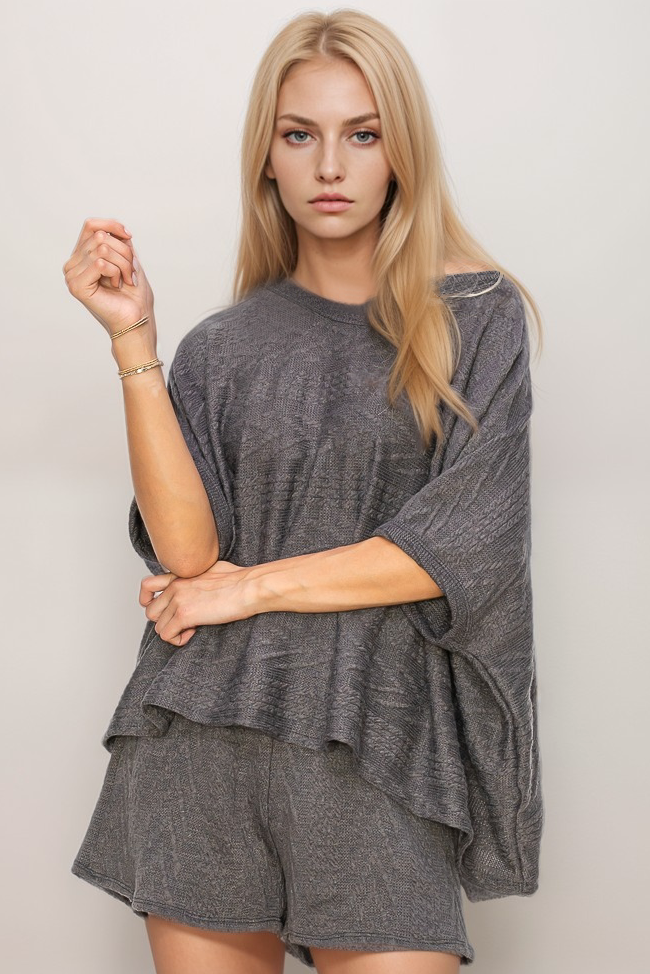 A.gain - Wholesale Knit Top - Women's - 10846SS614 - BOXY FIT HALF SLEEVE ROUND NECK TOP5