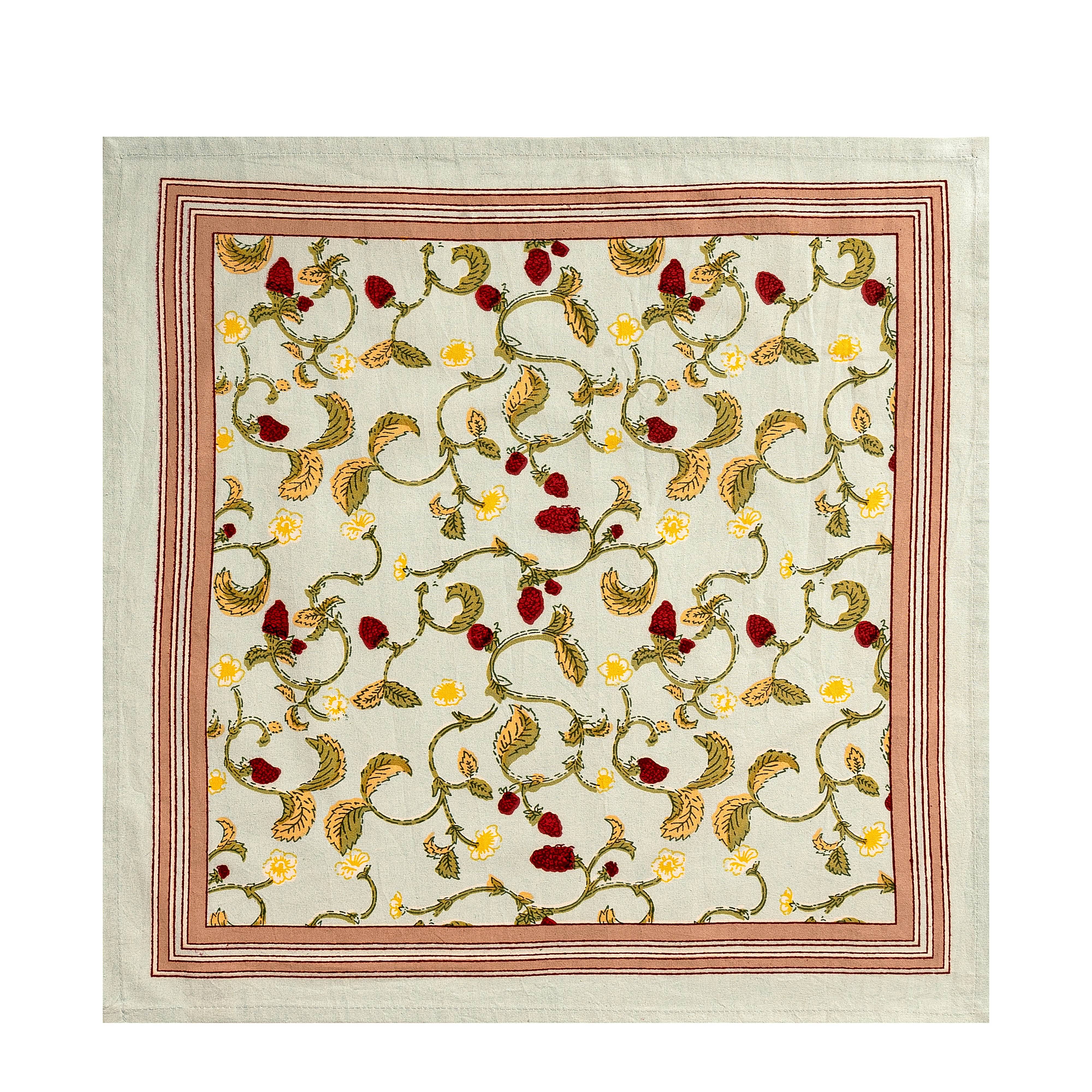 Couleur Nature - Vendita all'ingrosso Tovaglioli da tavola in stoffa - Set di 6 tovaglioli, colore: Blu fragola4