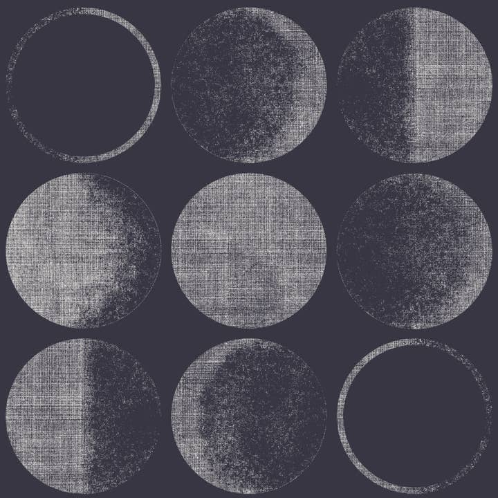 Tempaper & Co ® – wholesale Wallpaper – Moons Midnight Peel and Stick Wallpaper, 28 sq. ft.