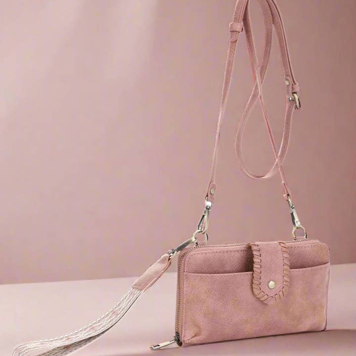 MiMi Wholesale - Wholesale Crossbody Bag - Women's - SV32087WW Jolie Crossbody Wallet With Boho Wrist Strap