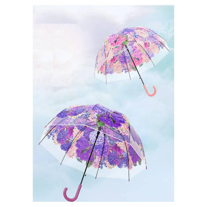 Superbia – wholesale Umbrella – Women's – Ladies Spring Flower Dome Shape Plastic Long Stick Umbrella2