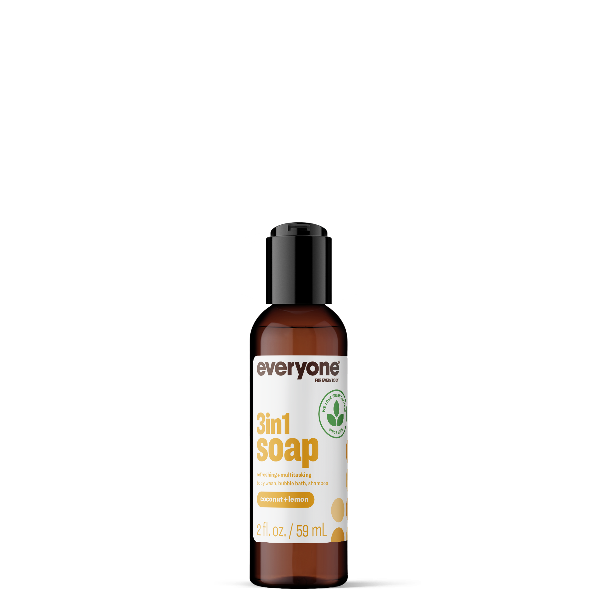 EO + Everyone - Wholesale Body Wash/Shower Gel - Coconut + Lemon 3in1 Soap 2 oz Case Pack of 120