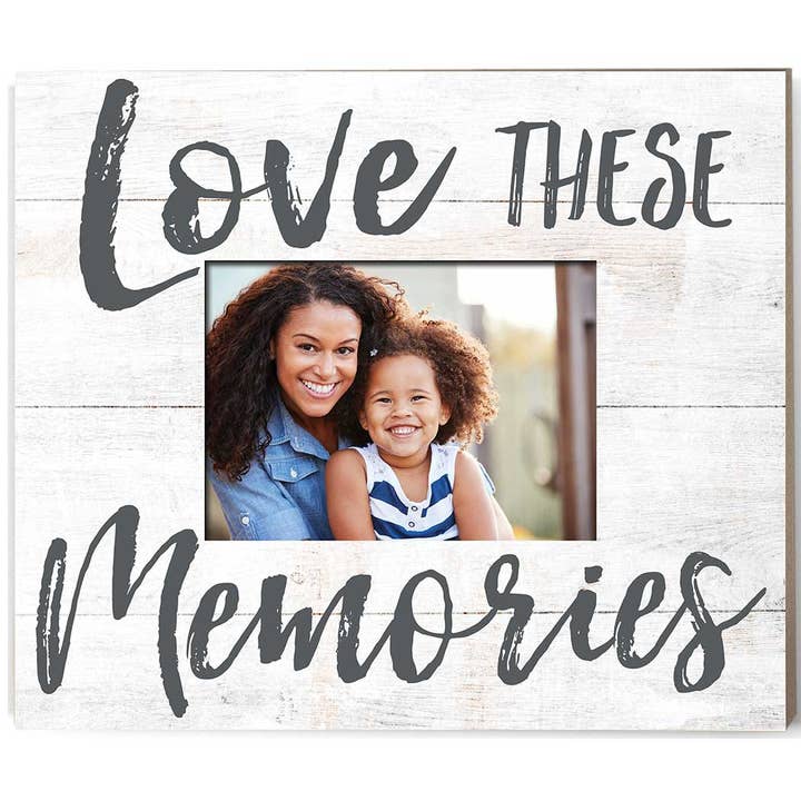 Love These Memories Weathered Slat Photo Frame for wholesale by Kindred Hearts