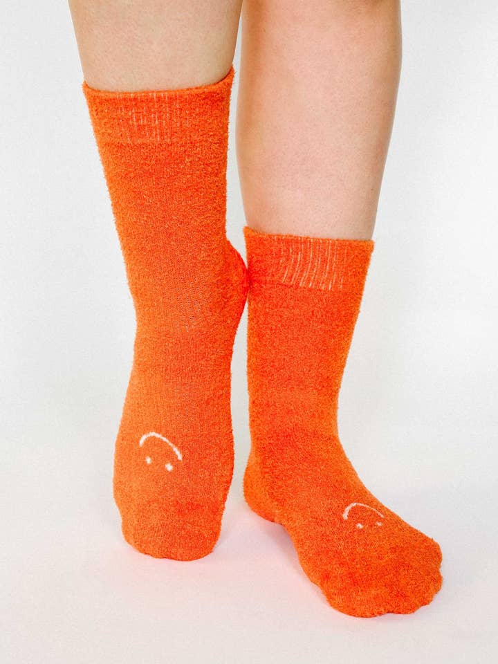 Women's Happy Cloud Crew Grip Sock for wholesale by Pointe Studio