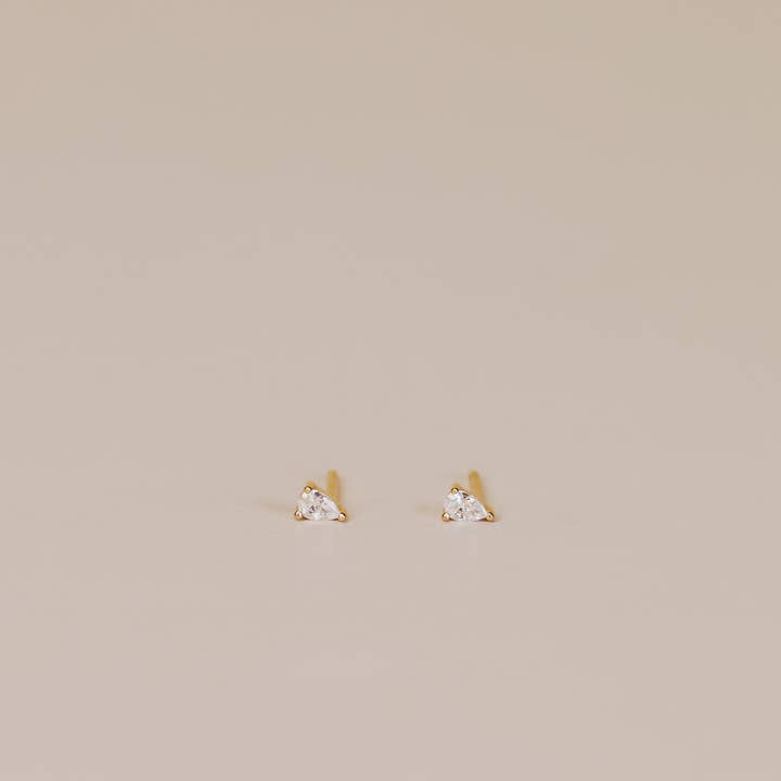 JaxKelly - Wholesale Stud/Post Earrings - Teardrop - White CZ - Earrings4