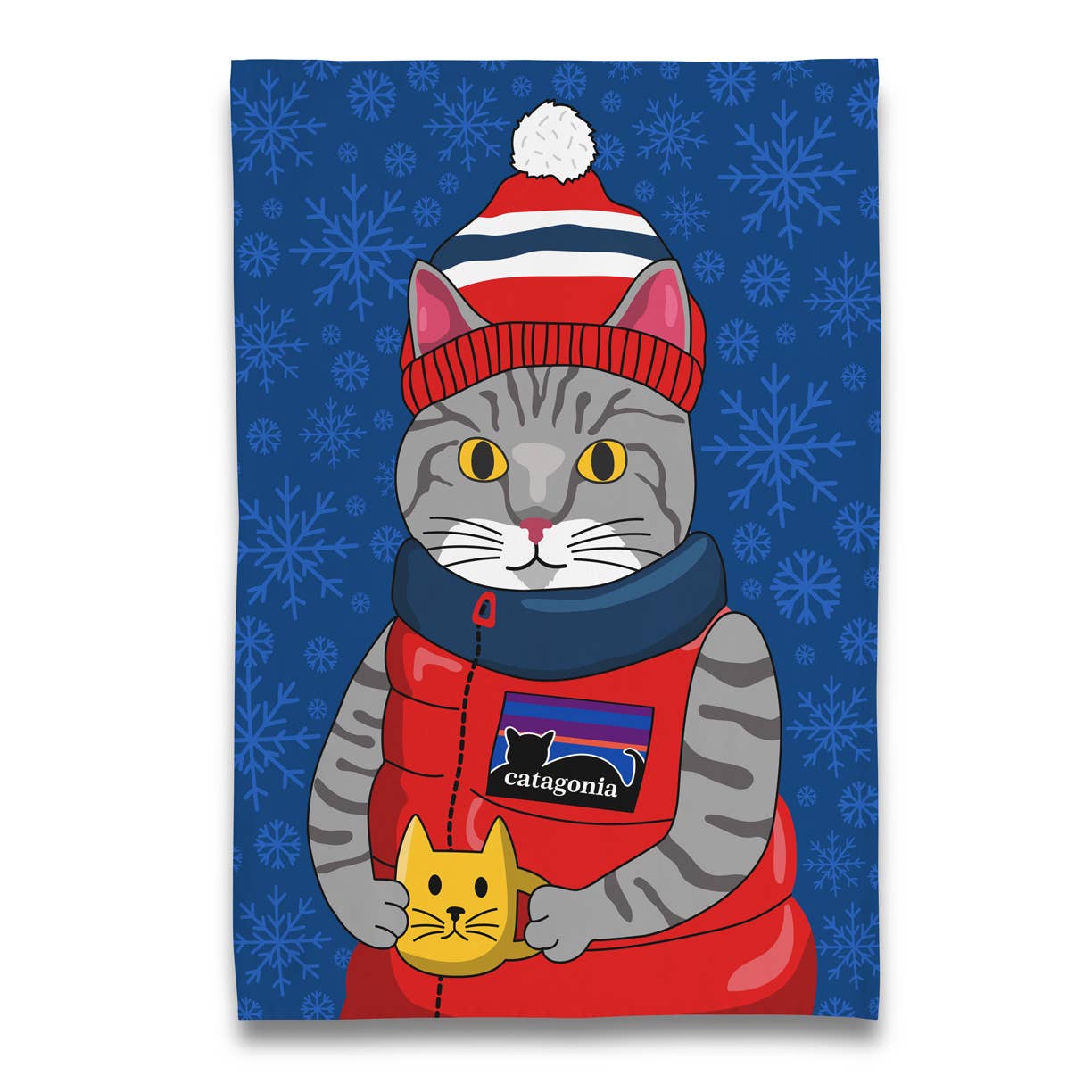 Naked Decor - Vente Torchons - CATAGONIA - Torchons Chat Tigré Gris Kitty Cat0