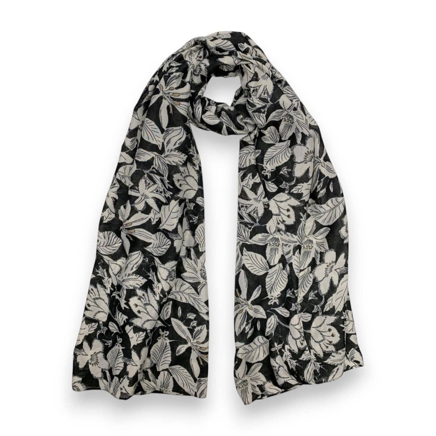 Lili Scarves (US Duty Free) – wholesale Scarf – Women's – Herbs Print Cotton Blend Scarf4