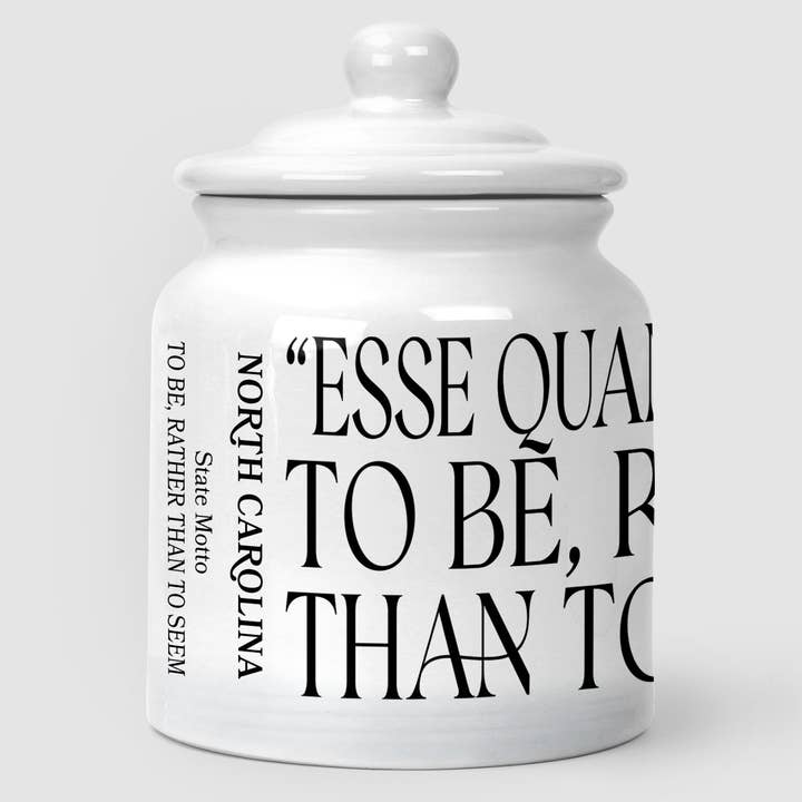Motto dello Stato della Carolina del Nord | Essere, piuttosto che sembrare Jars per la vendita all'ingrosso da parte di MCSouvenir & Gift | Maryland China
