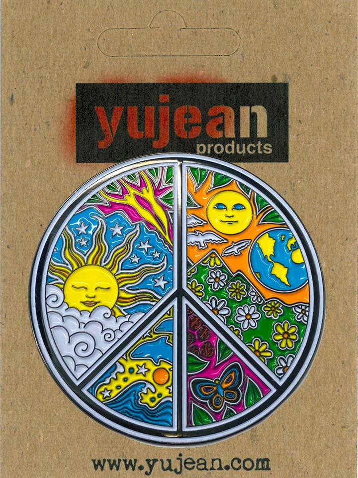 Dan Morris Peace Sign Enamel Pin - E1179 for wholesale by Yujean