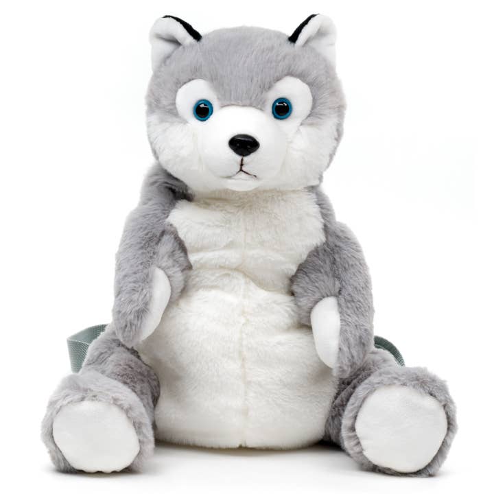 Uni Toys - Wholesale Stuffed/plush toy – Kids & baby - Plush backpack (Husky) - 35 cm (height)1
