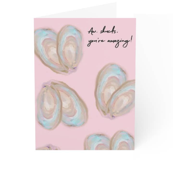 AW SHUCKS - Note Card for wholesale by Rebecca Illustrated