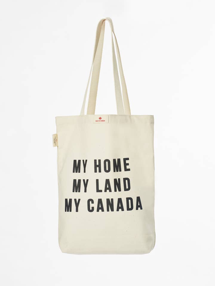 Sac fourre-tout My Home My Land Mon Canada pour la vente par Yoga Culture