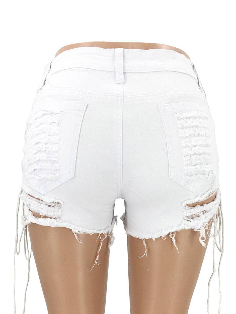 Tourtiwi - Vendita all'ingrosso Pantaloncini - Donna - Pantaloncini di jeans sexy con lacci laterali19