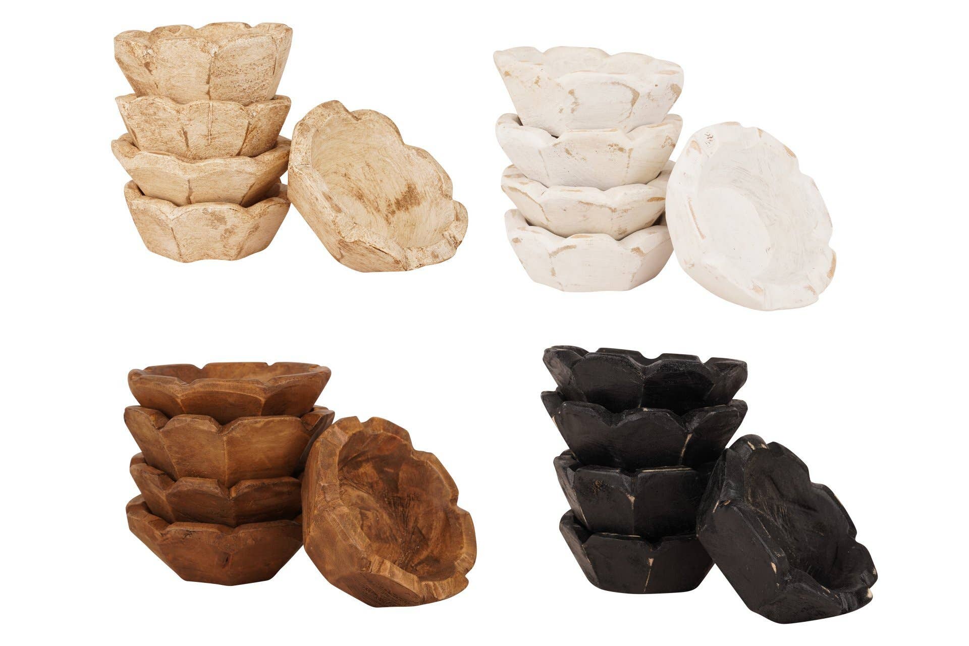 My Amigos Imports - Wholesale Candle holder - Stubby™ Mini Flower Dough Bowl-Candle Ready-6 inches6