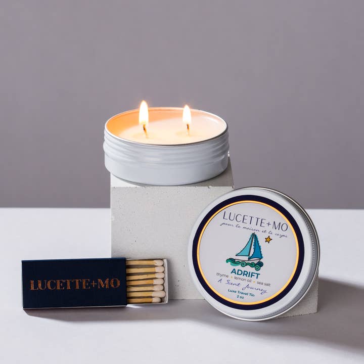 Lucette+Mo - Wholesale Travel Candles - Luxury candle tin Adrift 2 oz.1