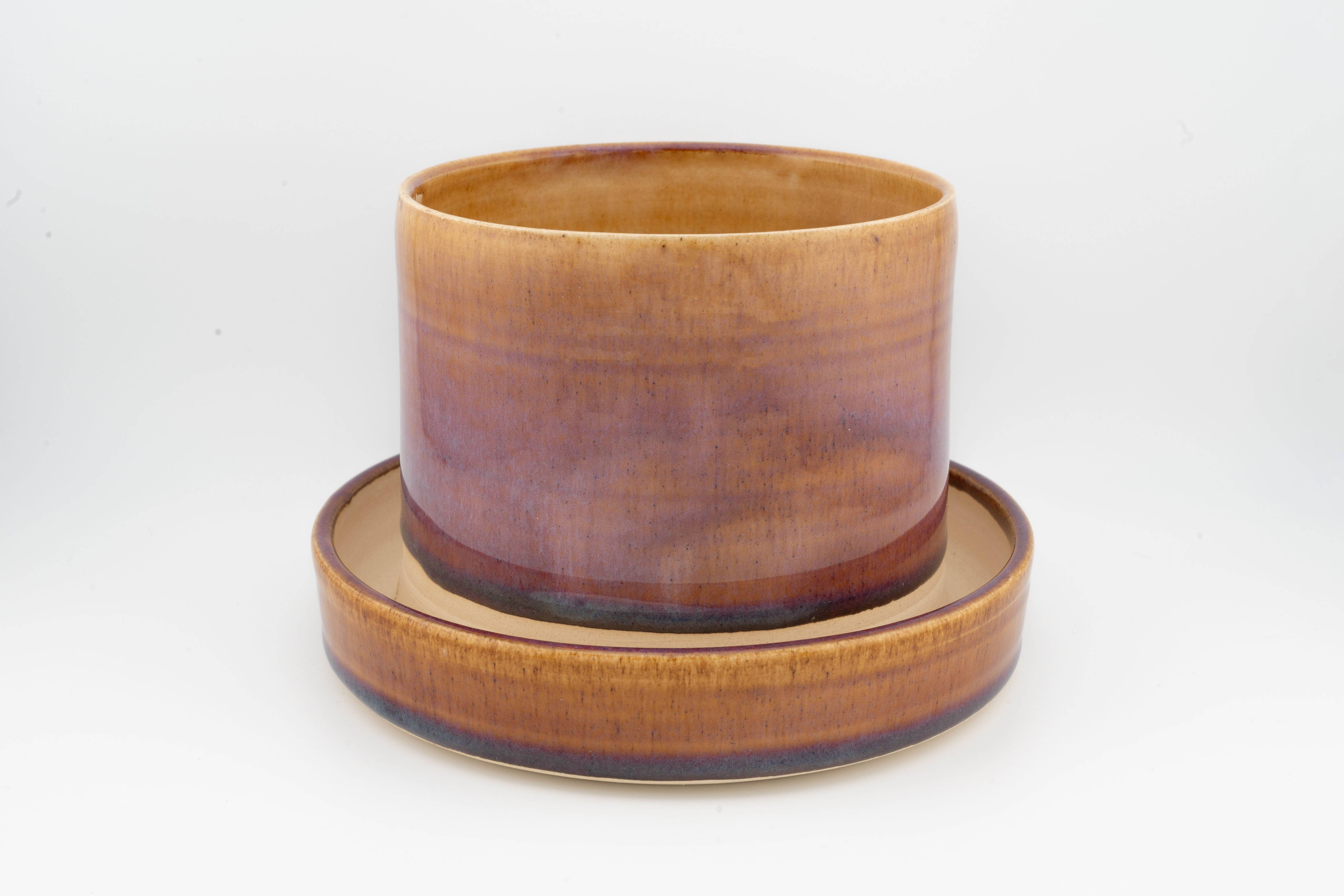 Swan City Ceramics - Wholesale Plant Pot - 4" x 4" Planter attached base drainage, Handmade Ceramic11