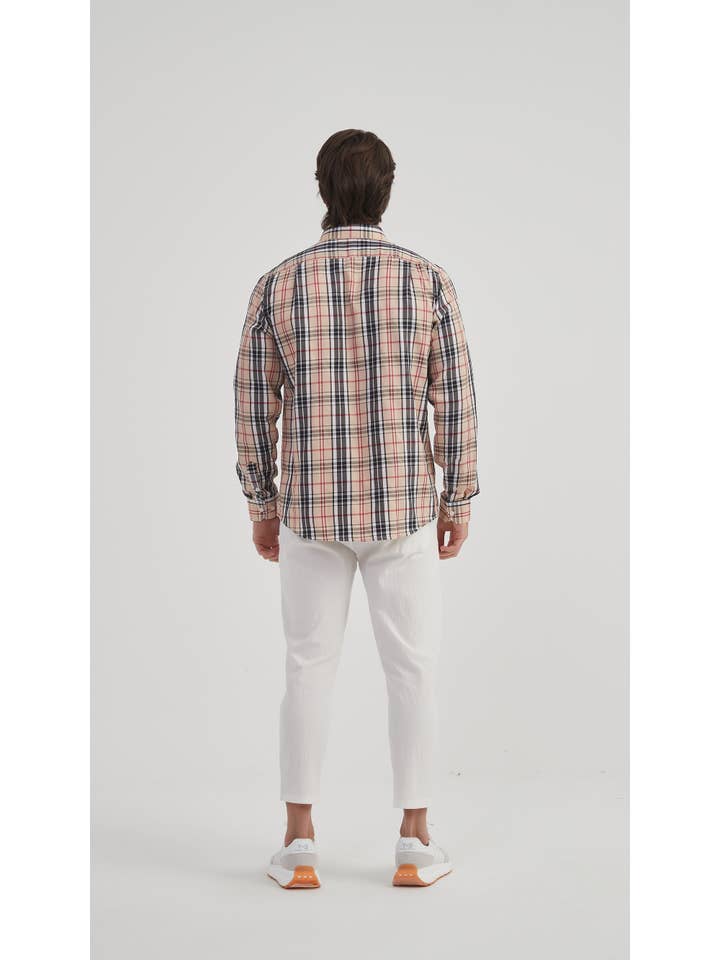 Yves Enzo - Wholesale Button Down Shirt - Men's - Shirt TARTAN checks comfort fit3