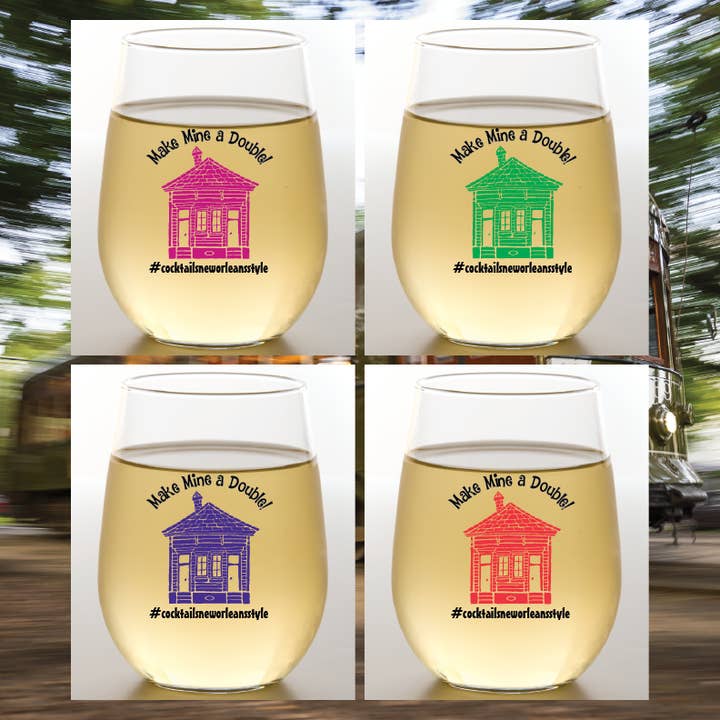 Wine-Oh! - Wholesale Wine Glass - CLOSEOUT LOUISIANA Assorted Unbreakable Plastic Wine Glasses19