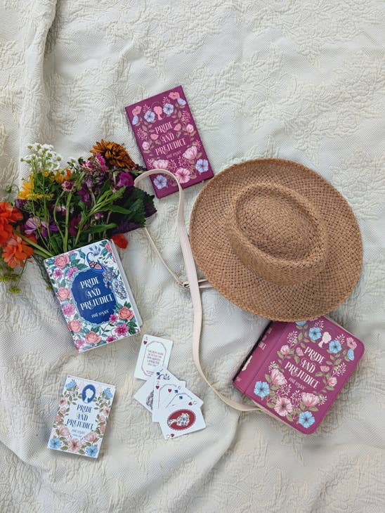 Book Crossbody Bag, Pride and Prejudice for wholesale by Steel Mill and Co.