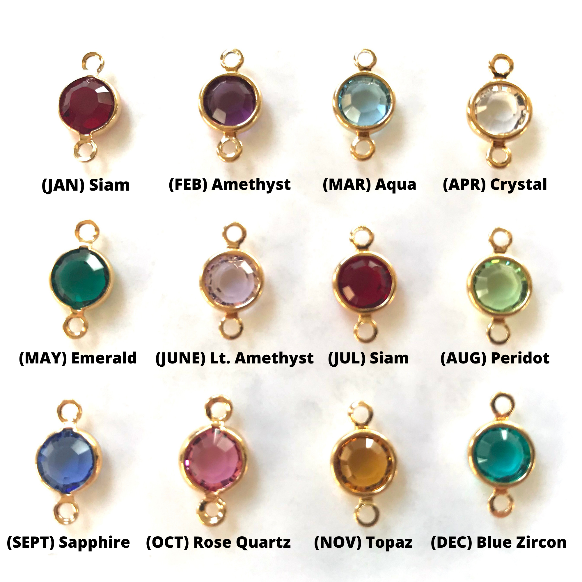 XTRA by Stacey - Wholesale Dangle Earrings - The Sun and Moon Earring - 12 Birthstone Options0