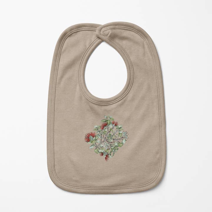 Red Ohia Baby Bib | Baby & Kids for wholesale by Malina Prints