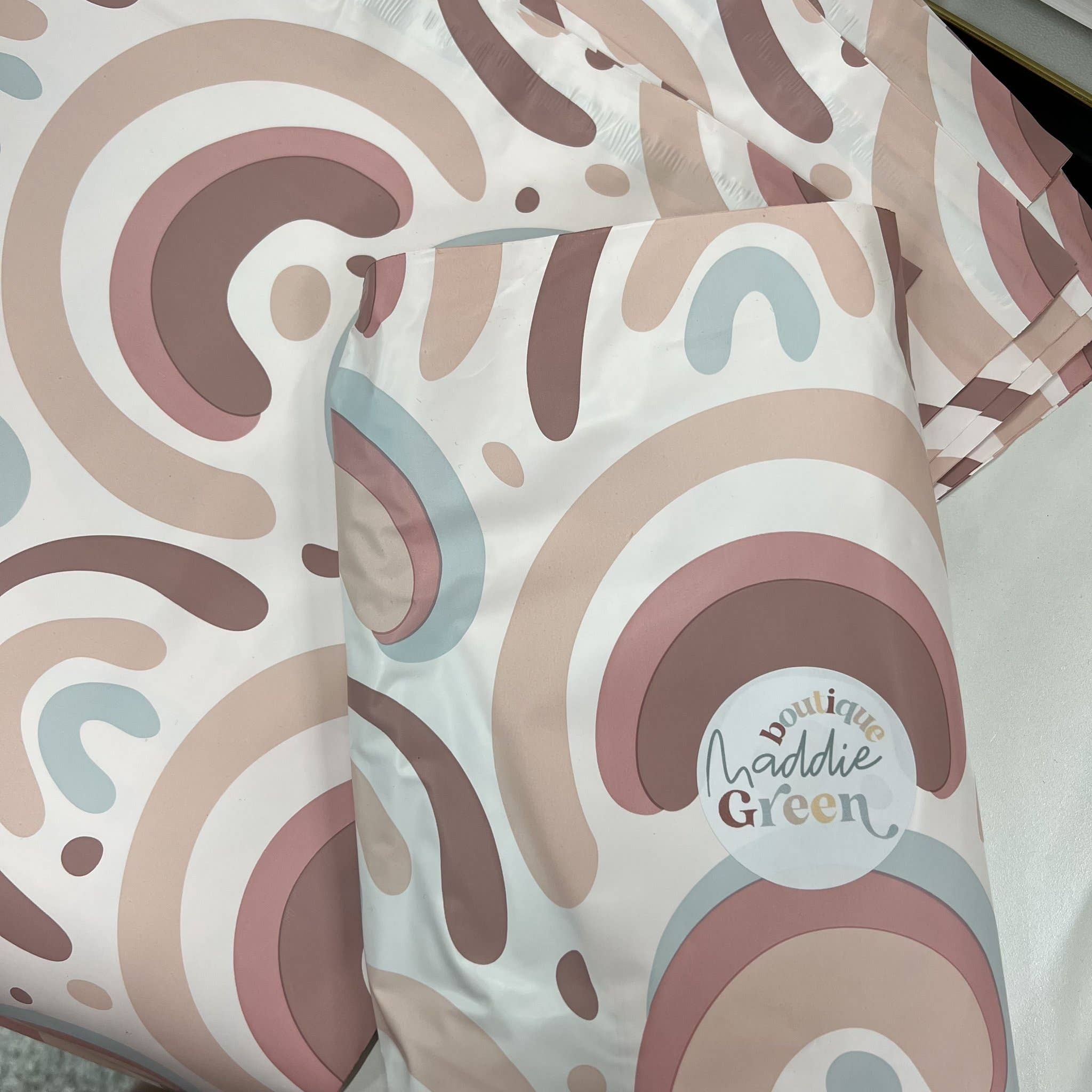 Maddie Green Designs - Wholesale Envelopes - 10x13 Rainbow Poly Mailers3