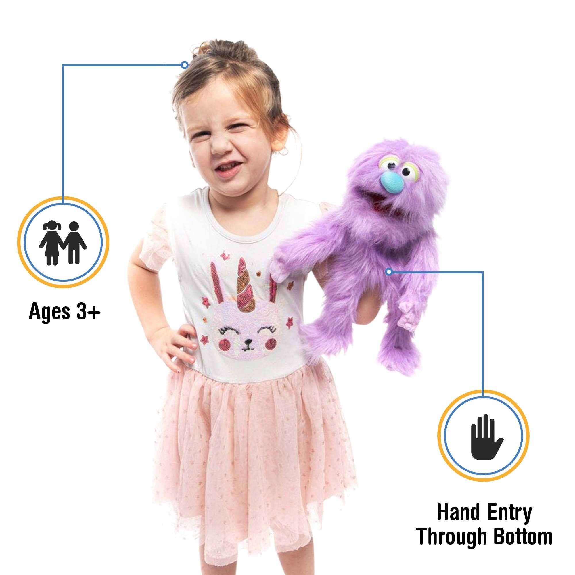 Silly Puppets - Wholesale Puppet - Kids & Baby - Silly Puppets Monster, Purple (14")1