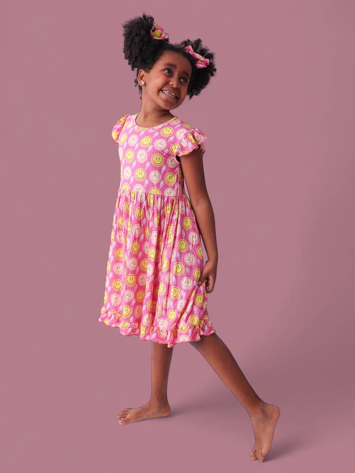 Dream Big Little Co. - Wholesale Dress - Kids - RADIANT SMILES DREAM RUFFLE DRESS22