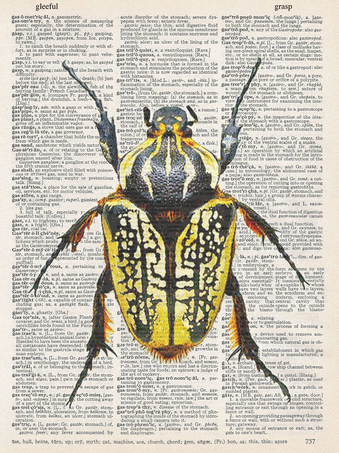 ARTNWORDZ LLC - Wholesale Art Print - YELLOW BUG PRINT