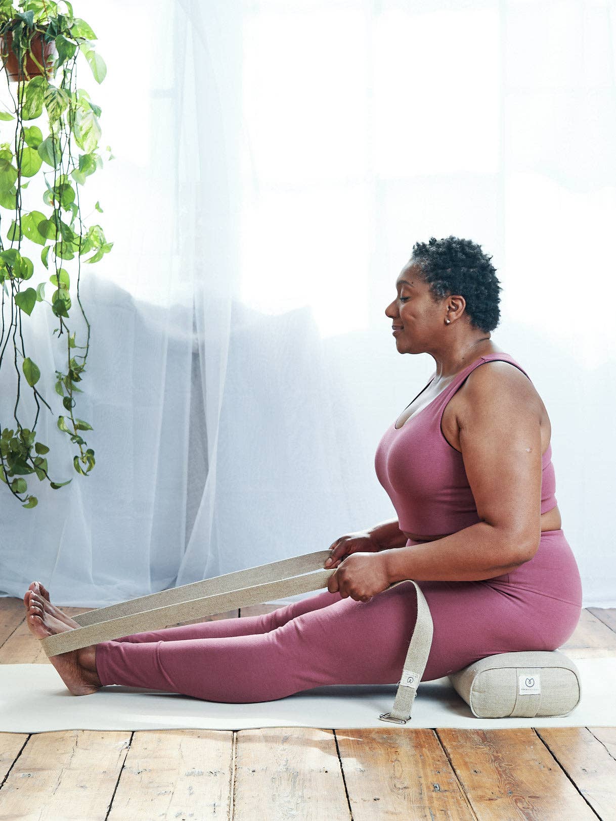 Yogamatters – Bloco de ioga por atacado – Almofada retangular pequena de cânhamo com trigo sarraceno natural Yogamatters4