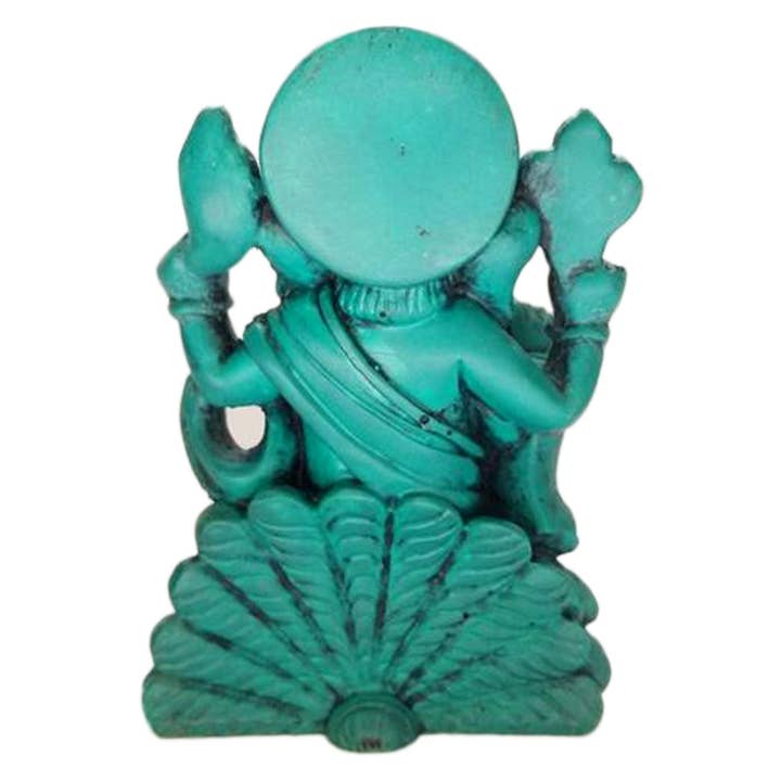 Yak & Yeti - Wholesale Sculpture - Green Ganesh Statue1
