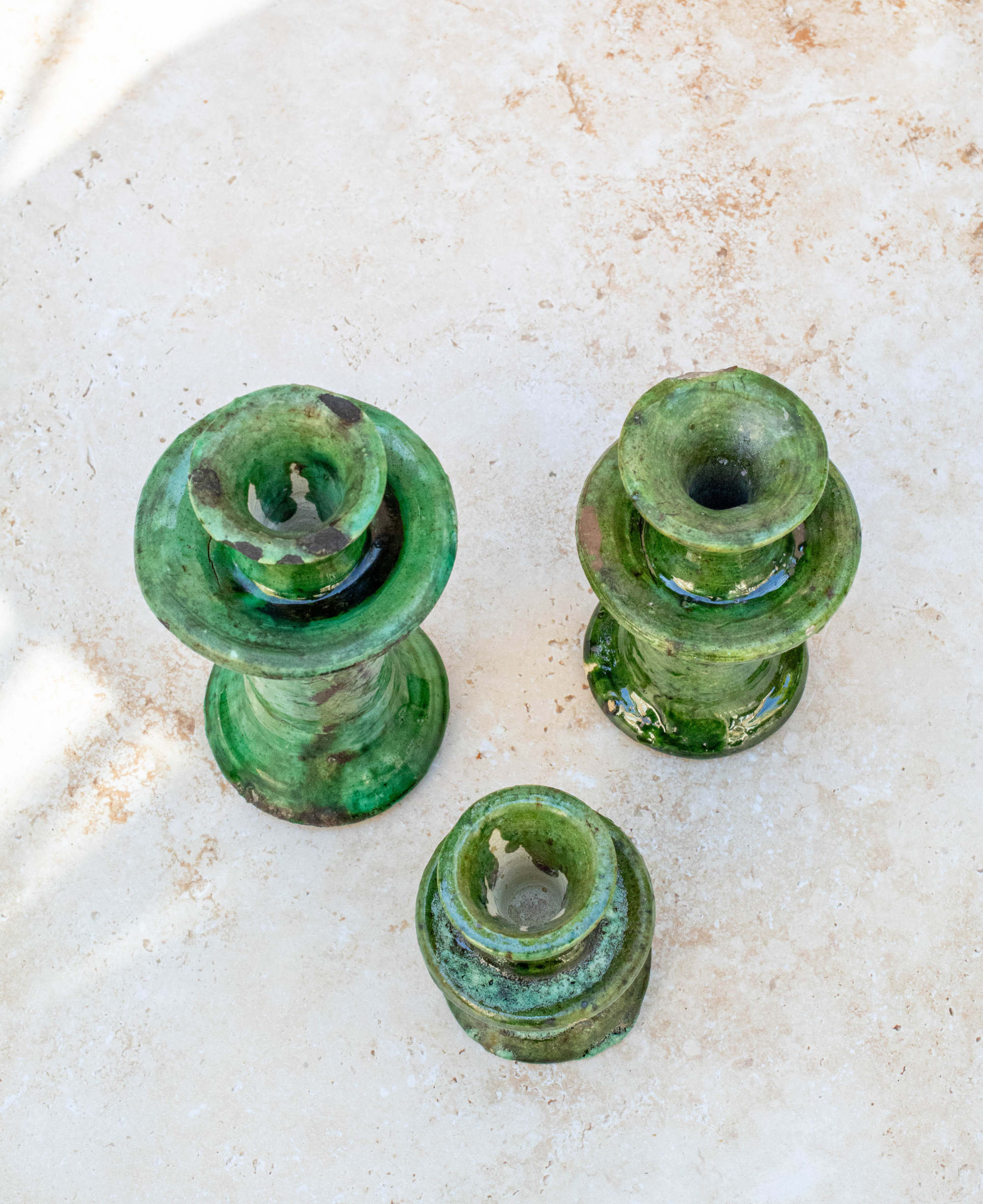 Maison Berber – wholesale Candle holder – Tamegroute Green Candle Holder – 3 Sizes4