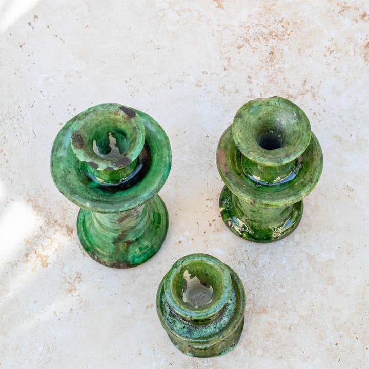 Maison Berber – Großhandel Kerzenhalter – Tamegroute Grüner Kerzenhalter – 4 Größen4