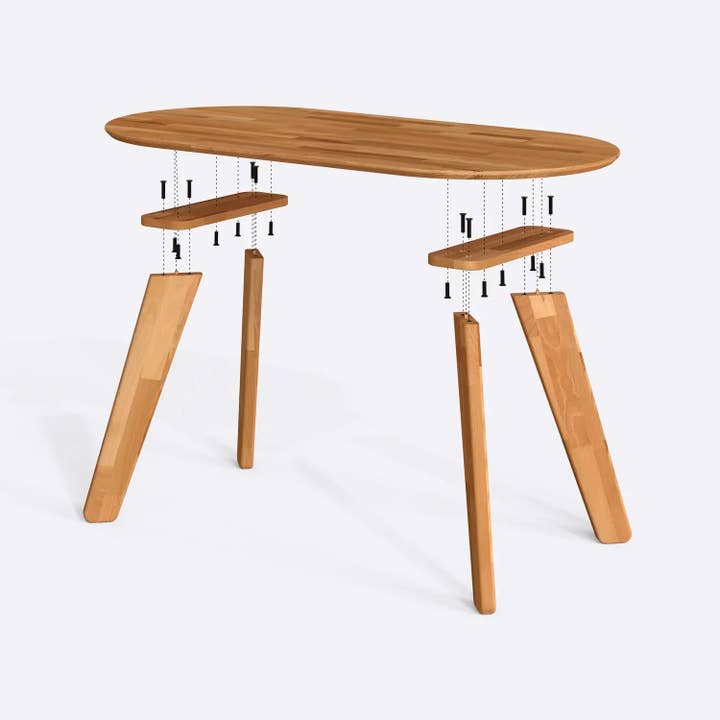 Tomruque - Wholesale Side table - Monroe Solid Wood Oval Dining Table - Minimalist Design3