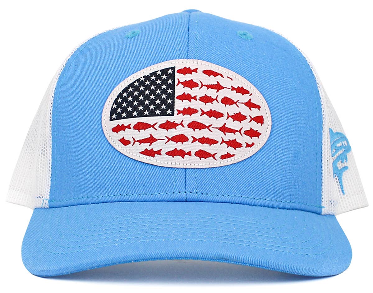 KBETHOS – wholesale Trucker hat – Unisex – USA Fish Flag Mesh Back Ballcap21