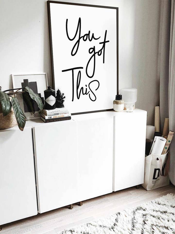 Typografische muurkunstdruk 'You Got This' voor wholesale door We Love Prints