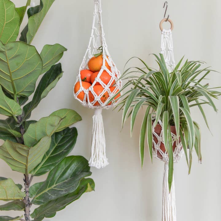 BeanDaikon - Wholesale Hanging planter - Macrame Hanging Basket H1010
