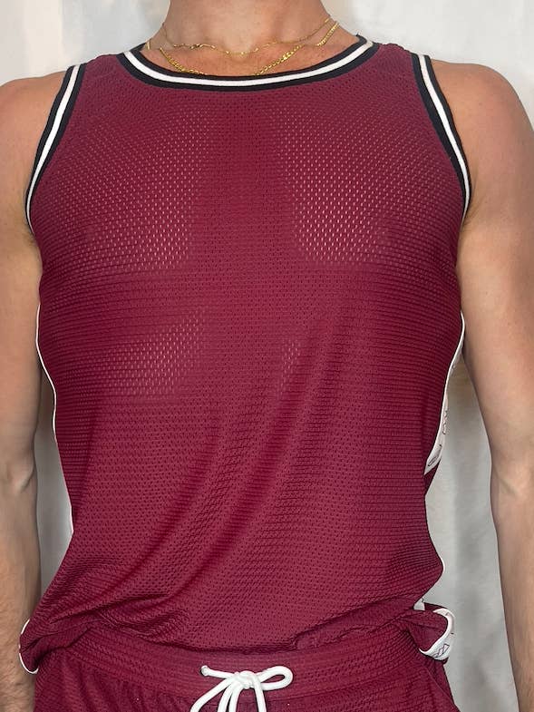 Débardeur en maille Oxblood CTS pour la vente par Chris Turk Swim