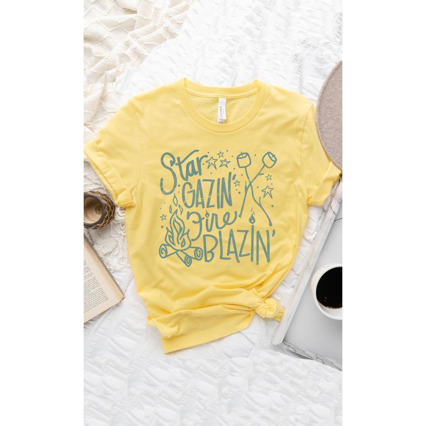 Kissed Apparel - Vente T-shirt à imprimés – femme - T-shirt graphique Star Gazin Fire Blazin0