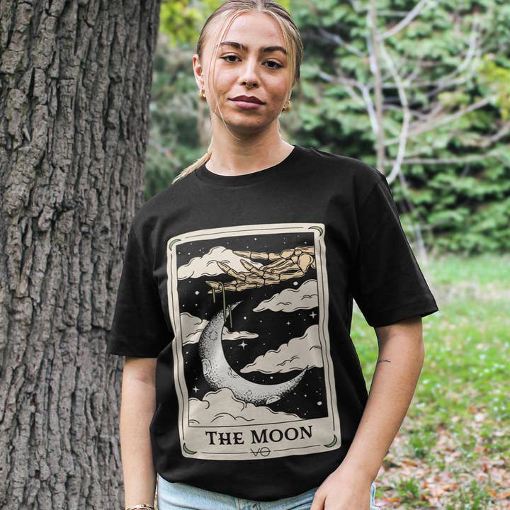 The Moon Tarot T-Shirt (Unisex) for wholesale by VO