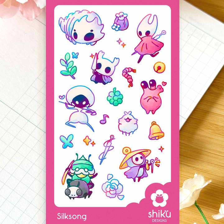 Shiku Designs - Wholesale Sticker - Silksong Sticker Sheet0