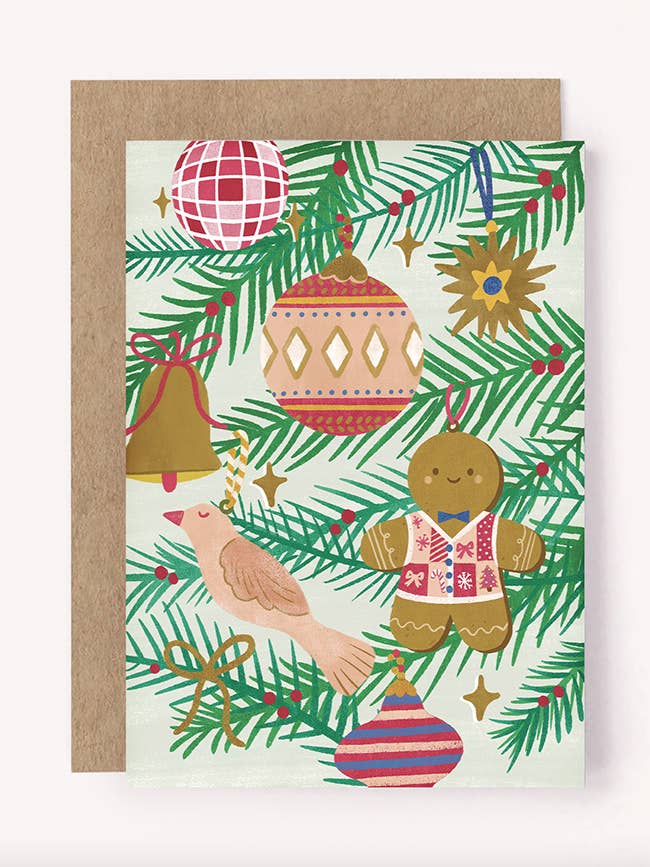 Festliche Dekorationskarte — Christbaumschmuck für Feiertage für den Großhandel von Lauren Sissons Studio