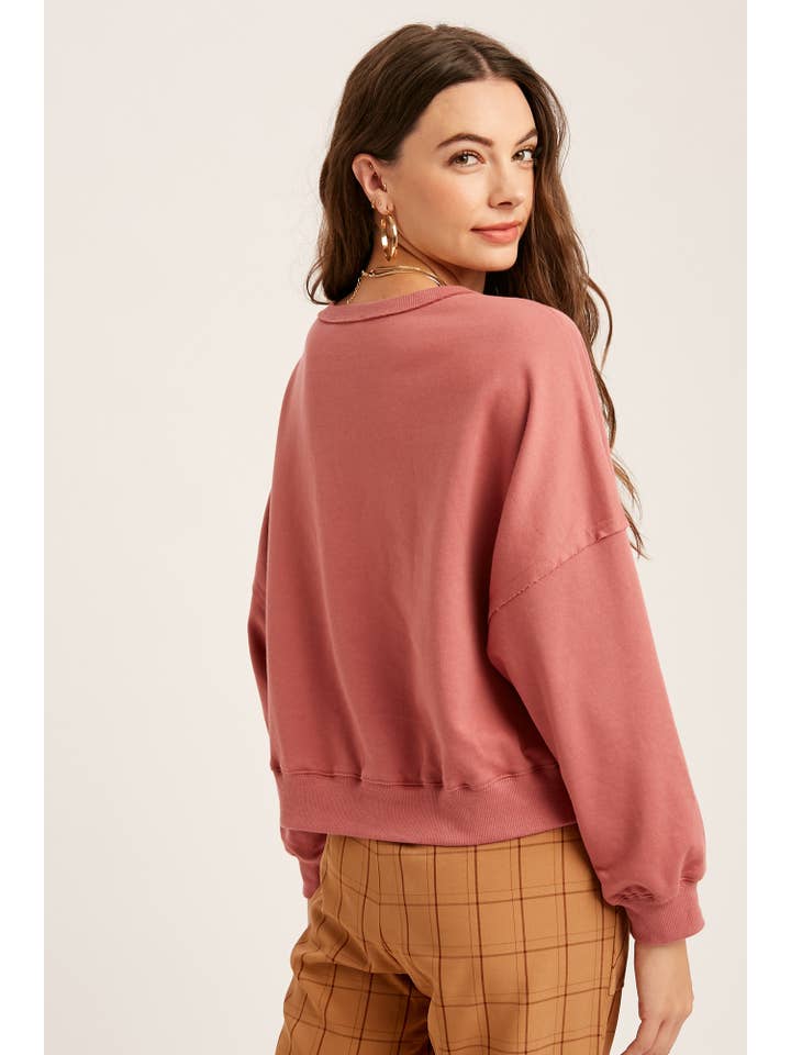 Listicle - Wholesale Knit Top - Women's - Henley Button Soft Knit Top LT11128