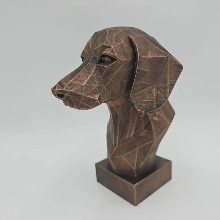 Busto di un busto di statua di cane bassotto - decorazione per la casa per amanti dei cani, statua di cane - decorazione per la casa per amanti dei cani, ornamento dipinto a mano per la vendita all'ingrosso da parte di 3DijkstraFinds