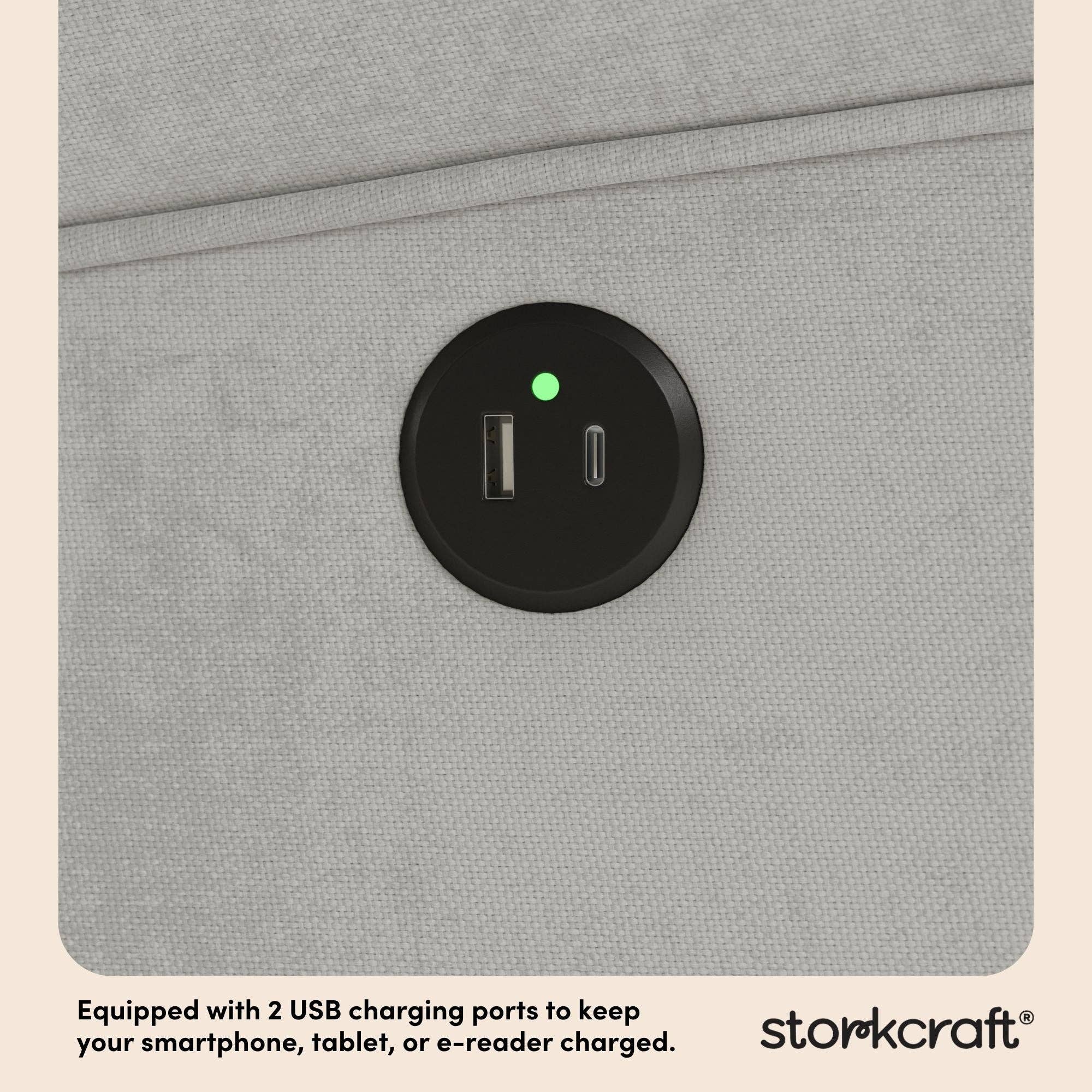 Storkcraft - Wholesale Chair - Kids - Storkcraft® Serenity Wingback Upholstered Recliner Glider21