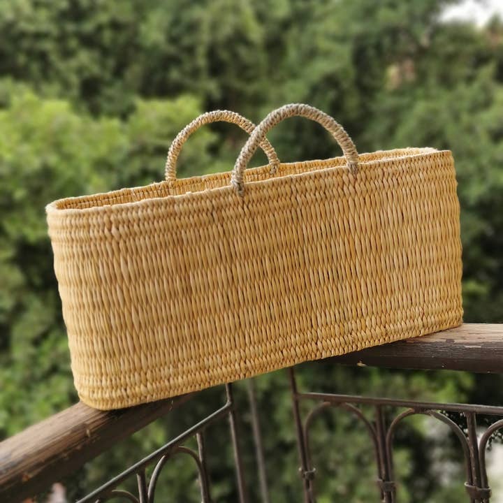 craftberber - Wholesale Basket - Handcrafted Reed Baskets with Sturdy Handles, Reed Baskets4