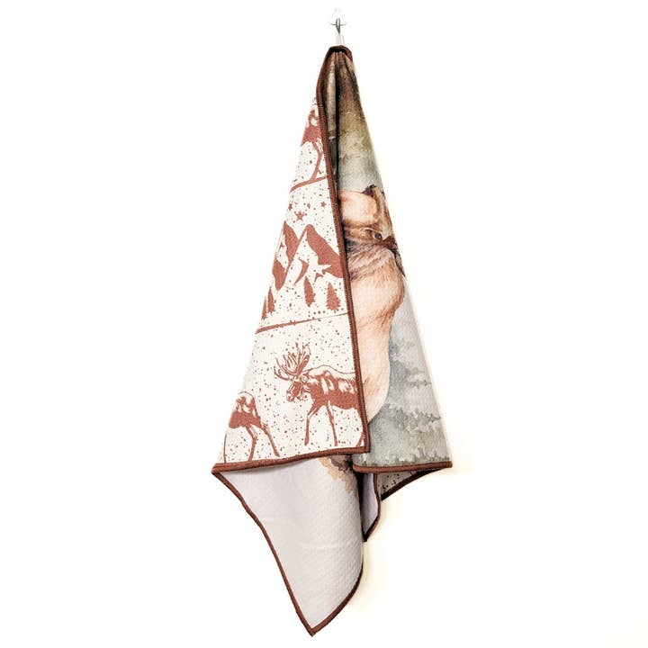 Buzzee - Wholesale Tea Towel - Moose - Dual Sided Hand Towel-Microfiber Kitchen Towel4